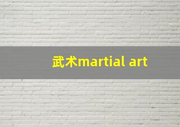 武术martial art